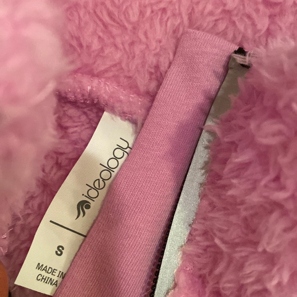 Ideology pullover sweater longsleeve furry soft mock collar jacket pink S (7/8) - Picture 7 of 11